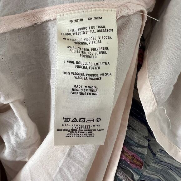 Meadow & Rue Anthropologie Josie Tiered Maxi Dress 2 Metallic Lurex Stripe - Picture 10 of 10